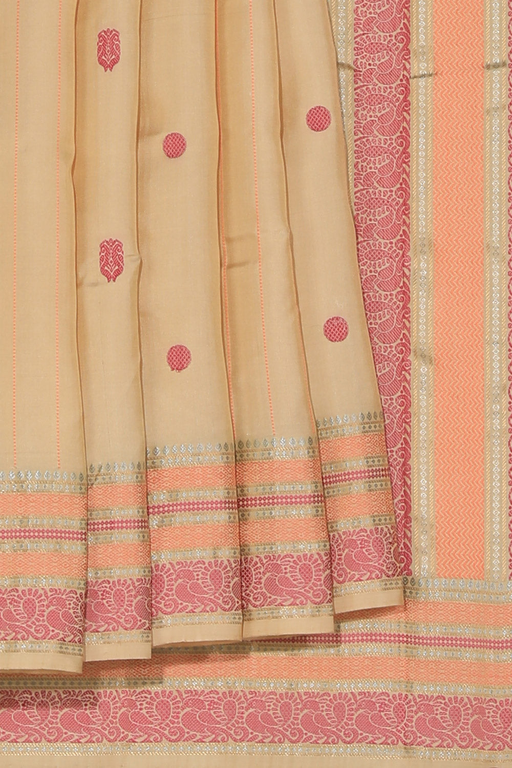 Kanjivaram Silk Beige Saree