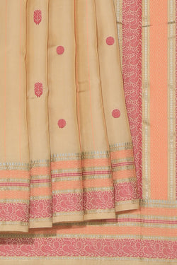 Image of Kanjivaram Silk Beige Saree