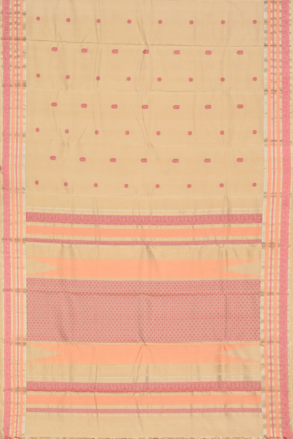 Kanjivaram Silk Beige Saree