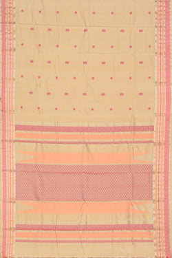 Image of Kanjivaram Silk Beige Saree