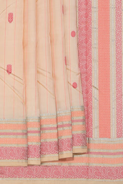 Image of Kanjivaram Silk Beige Saree