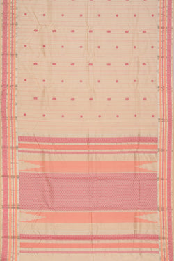 Image of Kanjivaram Silk Beige Saree