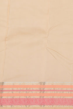 Image of Kanjivaram Silk Beige Saree