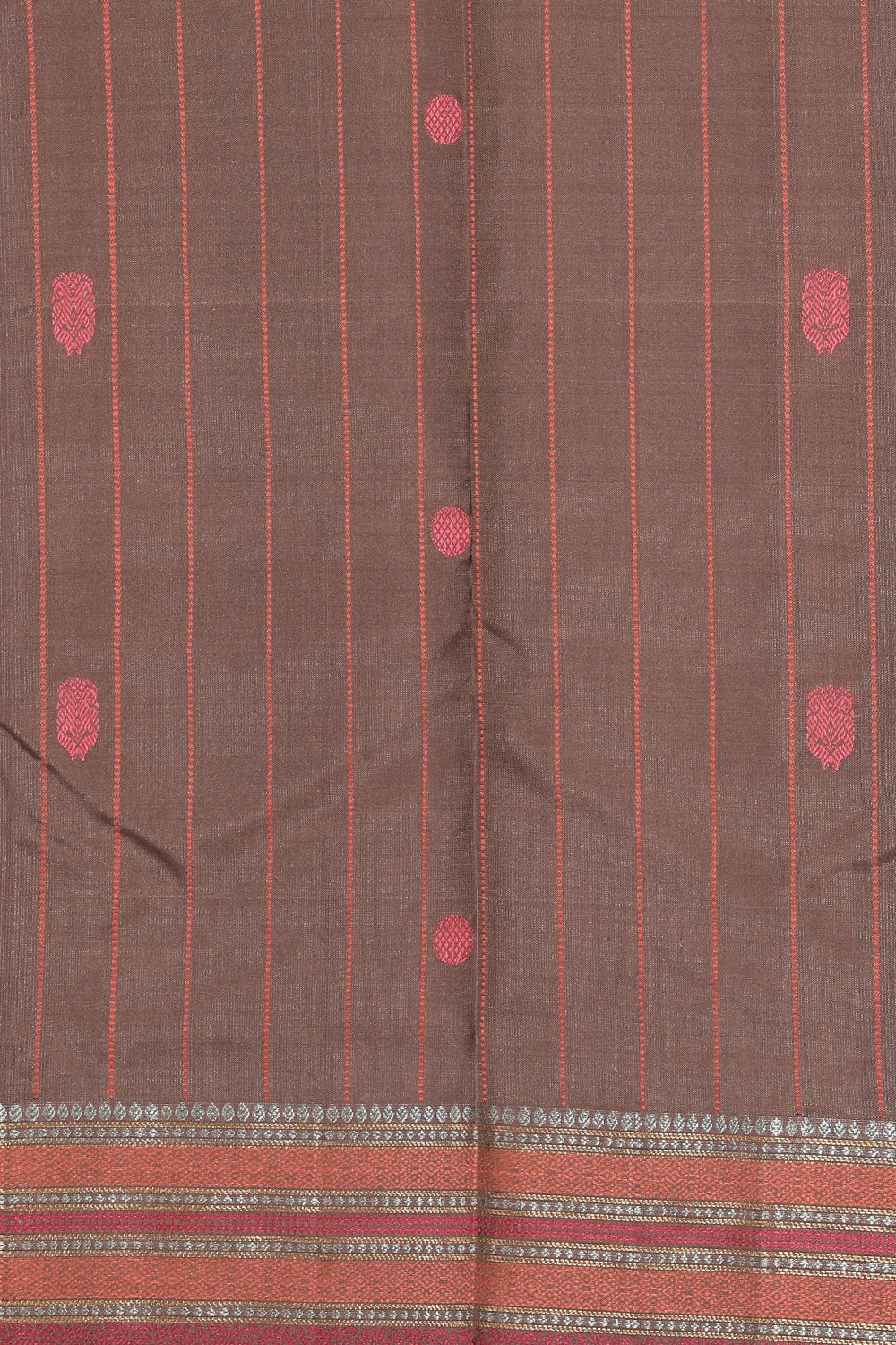 Kanjivaram Silk Brown Saree