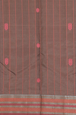 Image of Kanjivaram Silk Brown Saree