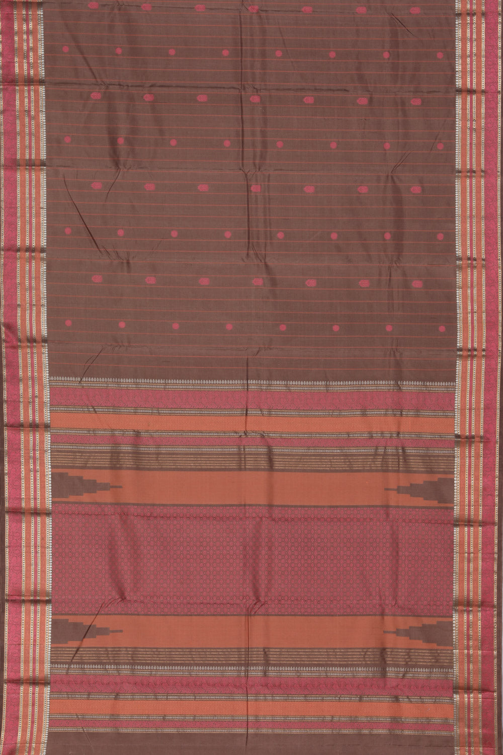 Kanjivaram Silk Brown Saree