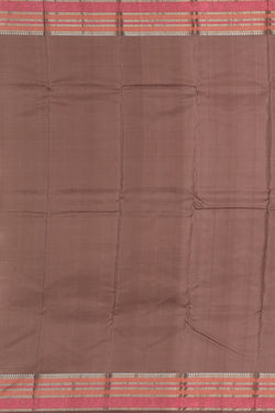 Image of Kanjivaram Silk Brown Saree