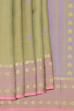 Image of Kanjivaram Silk Green Saree