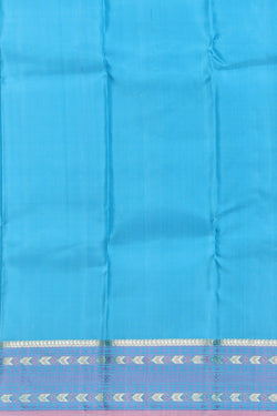 Image of Kanjivaram Silk Blue Saree