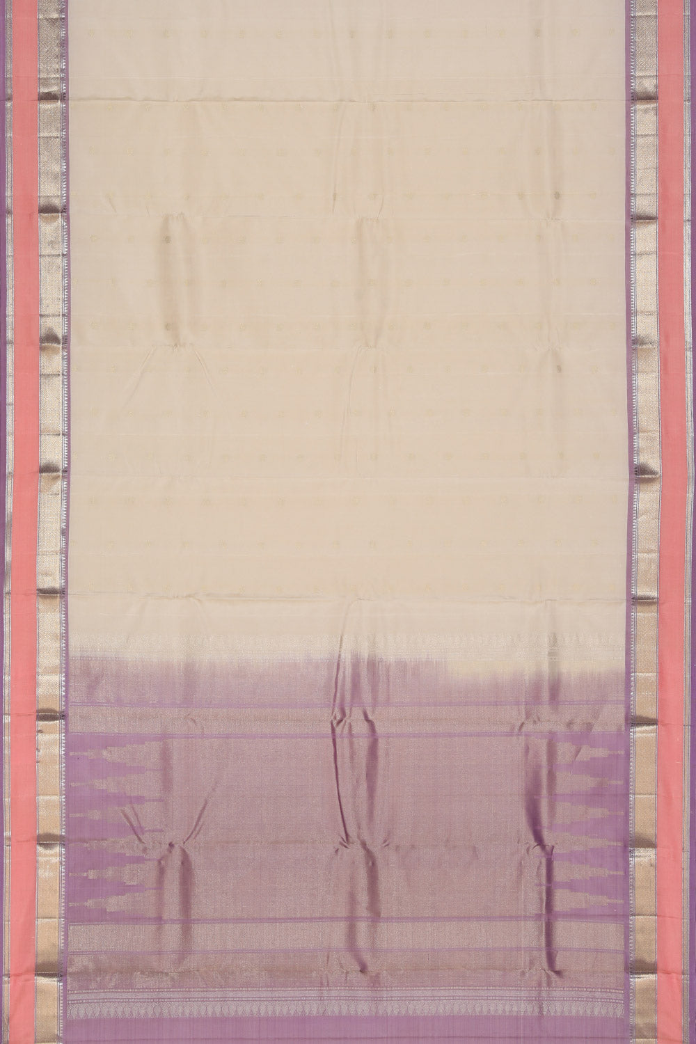 Image of Kanjivaram Silk Beige Saree