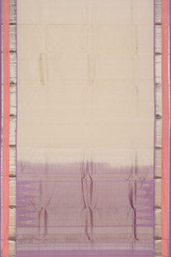 Image of Kanjivaram Silk Beige Saree