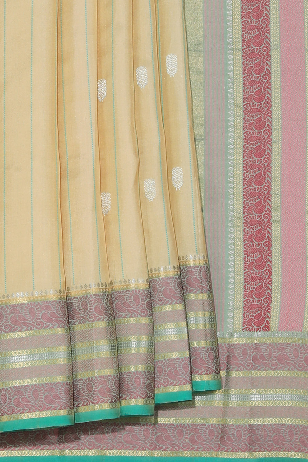 Kanjivaram Silk Beige Saree