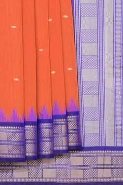 Image of Kanchi Cotton Brown Saree