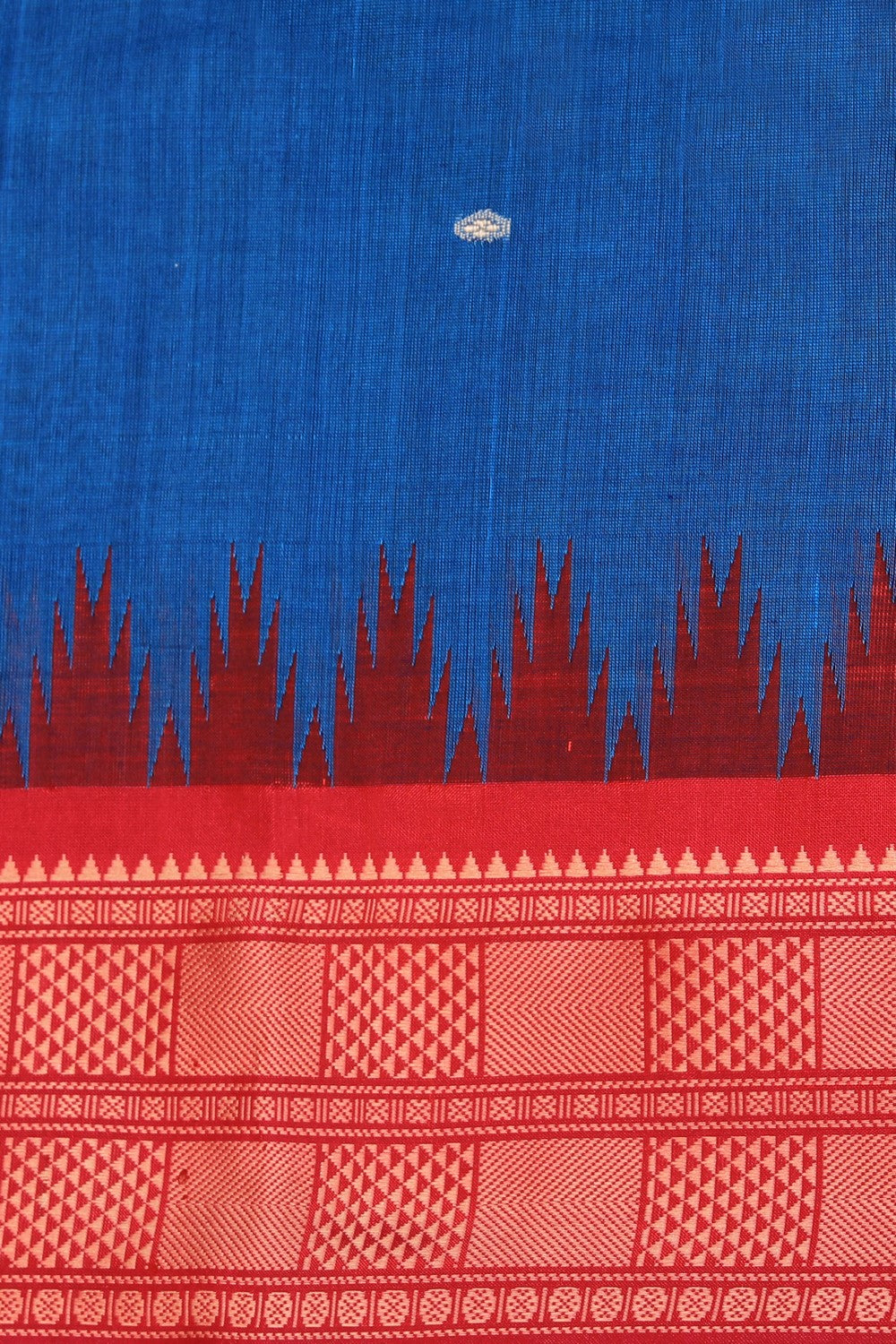 Kanchi Cotton Blue Saree