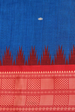 Image of Kanchi Cotton Blue Saree