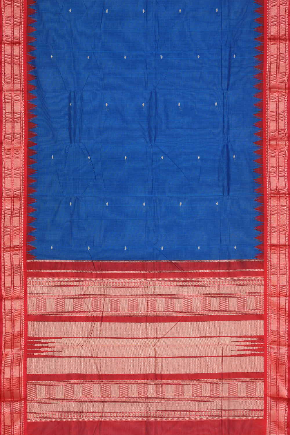 Kanchi Cotton Blue Saree