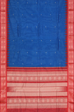 Image of Kanchi Cotton Blue Saree