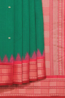 Image of Kanchi Cotton Green Saree