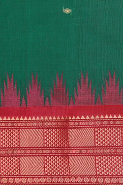 Image of Kanchi Cotton Green Saree