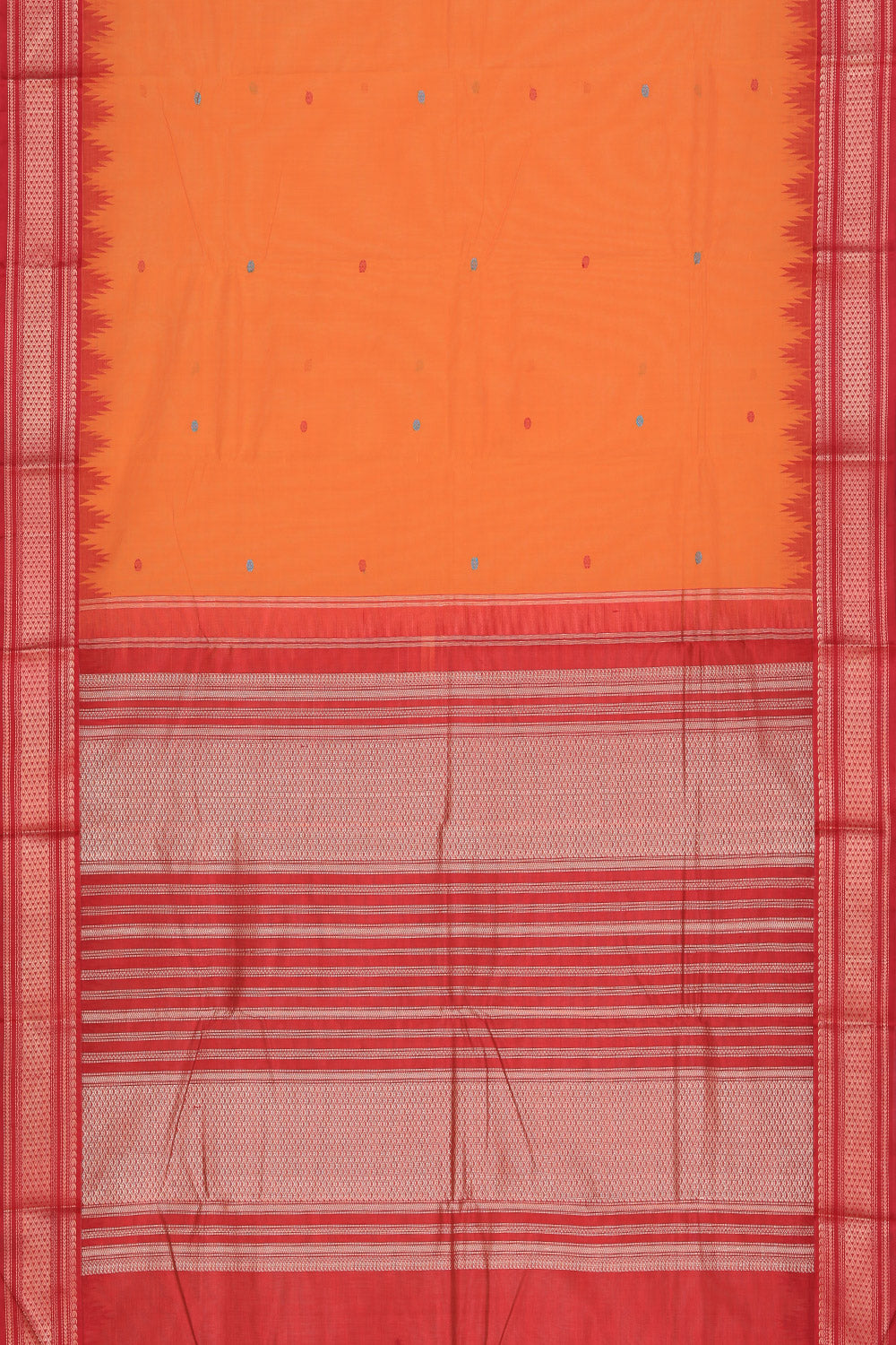 Kanchi Cotton Mustard Saree