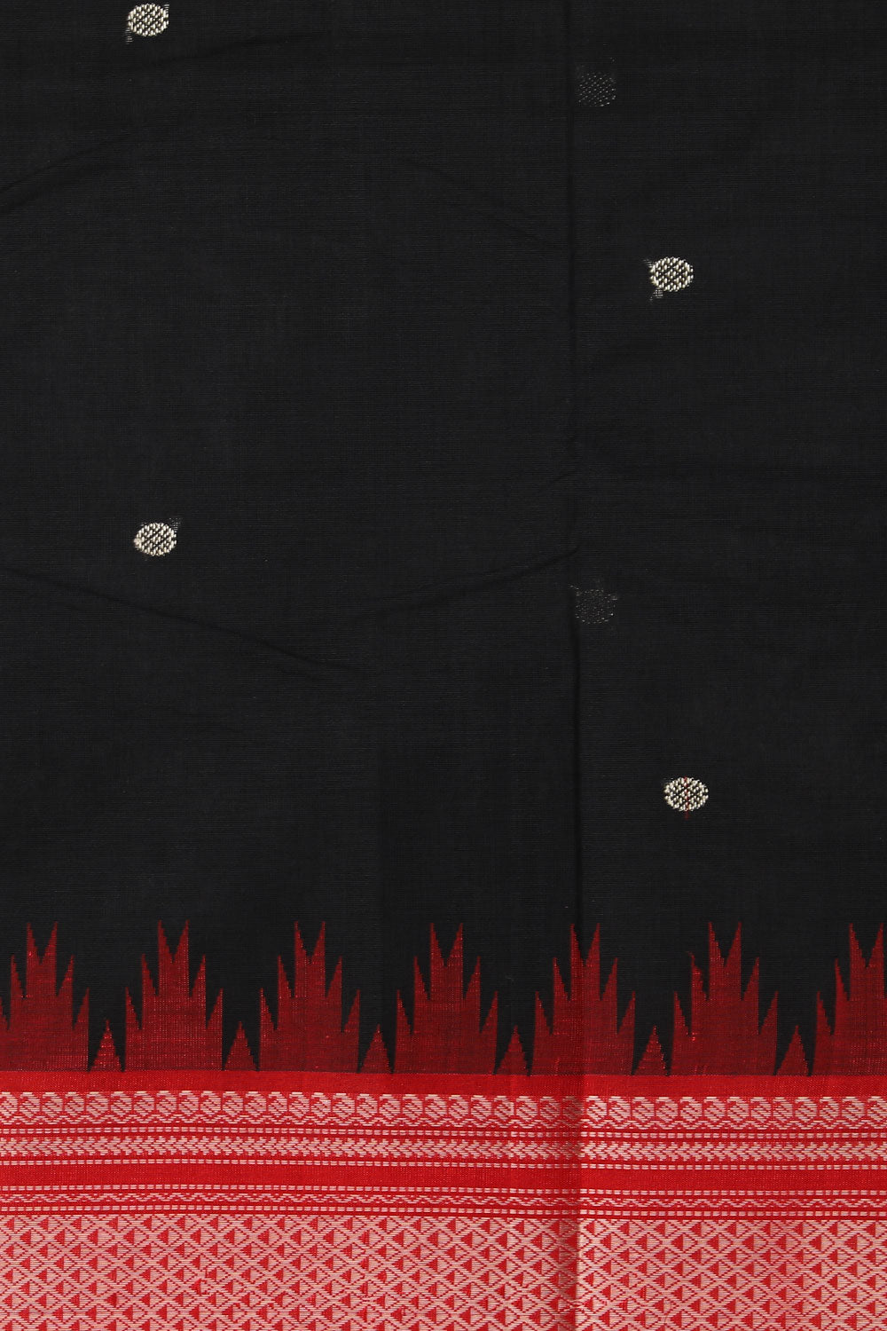 The Traditional Kanchi Cotton Black Saree