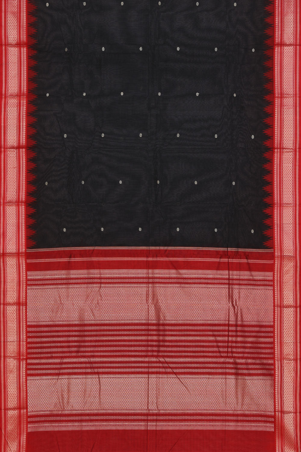 The Traditional Kanchi Cotton Black Saree