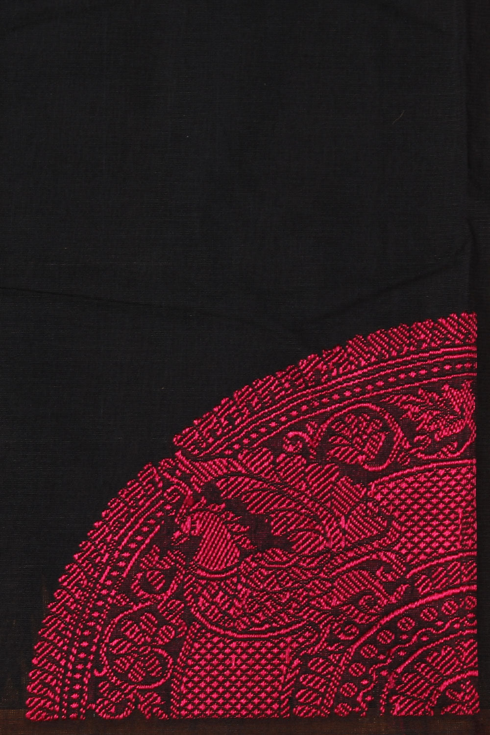 The Traditional Kanchi Cotton Black Saree