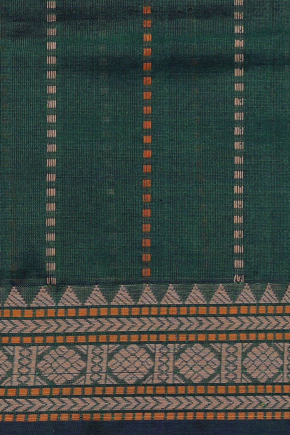 Collection of The Traditional Kanchi Bottle Green Saree in a gallery layout