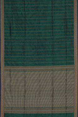 Collection of The Traditional Kanchi Bottle Green Saree in a gallery layout