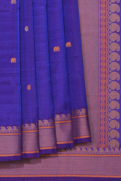 Collection of The Traditional Kanchi Violet Saree in a gallery layout