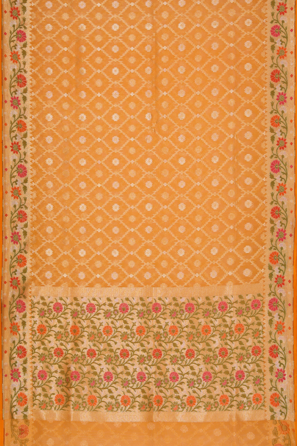 Kora Silk Orange Saree