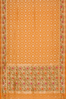 Image of Kora Silk Orange Saree