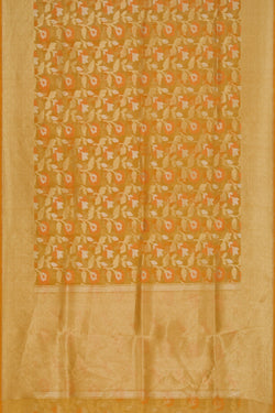 Image of Kora Silk Mustard Saree