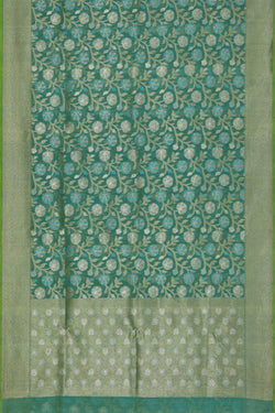 Image of Kora Silk Green Saree