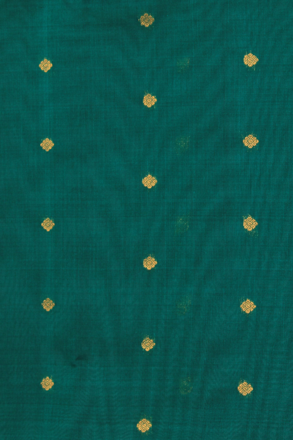 Image of Gadwal Cotton Silk Teal Green Saree