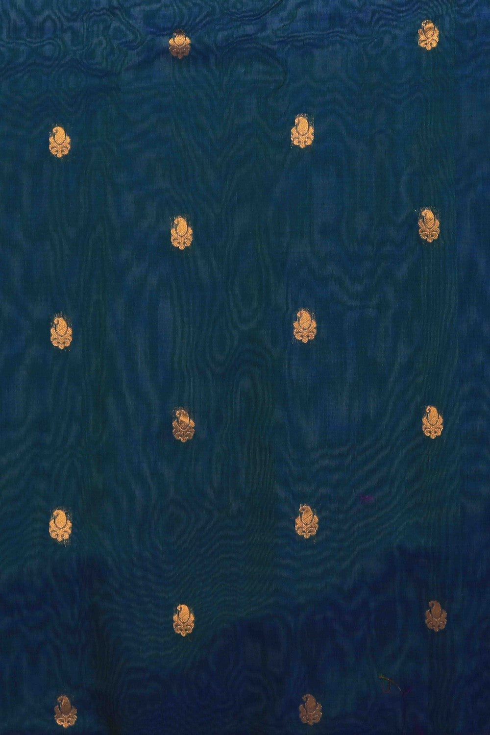 Collection of Gadwal Cotton Silk Peacock Blue Saree in a gallery layout