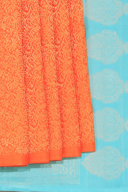 Collection of South Silk Orange Saree in a gallery layout