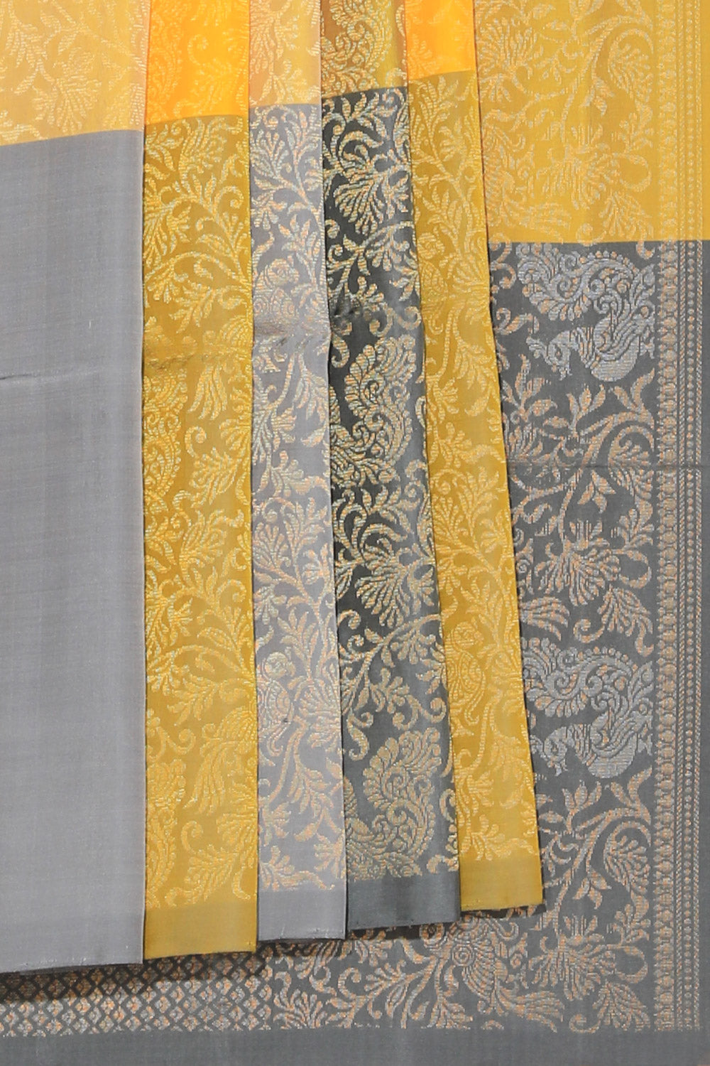 Collection of South Silk Grey Saree in a gallery layout