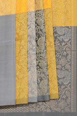 Collection of South Silk Grey Saree in a gallery layout