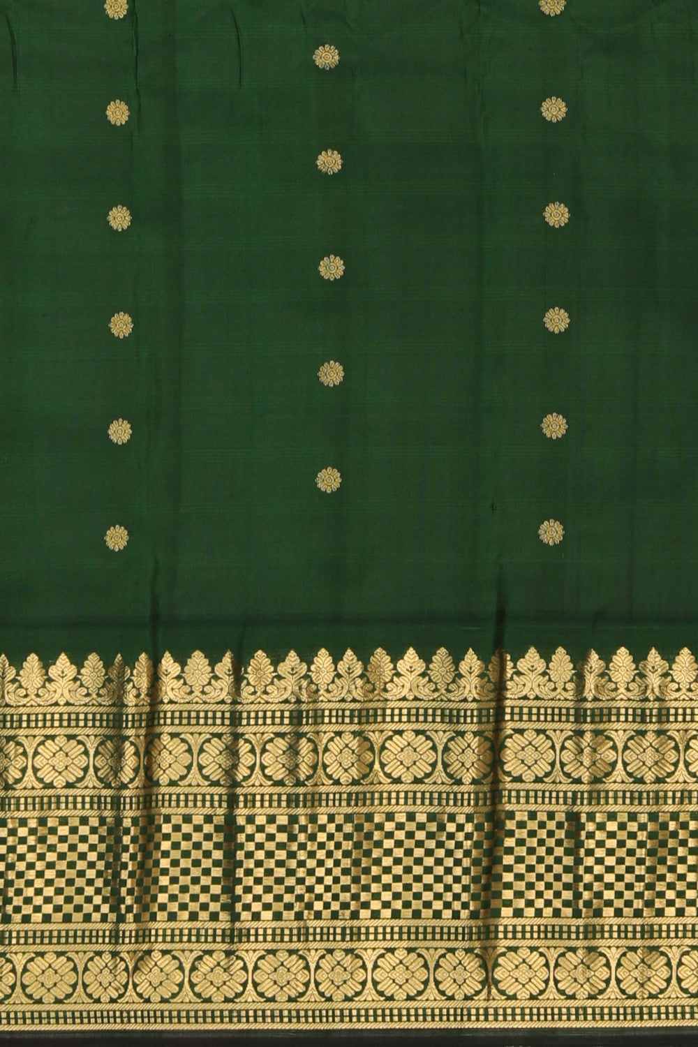 Gadwal Silk Kattam Purple Saree