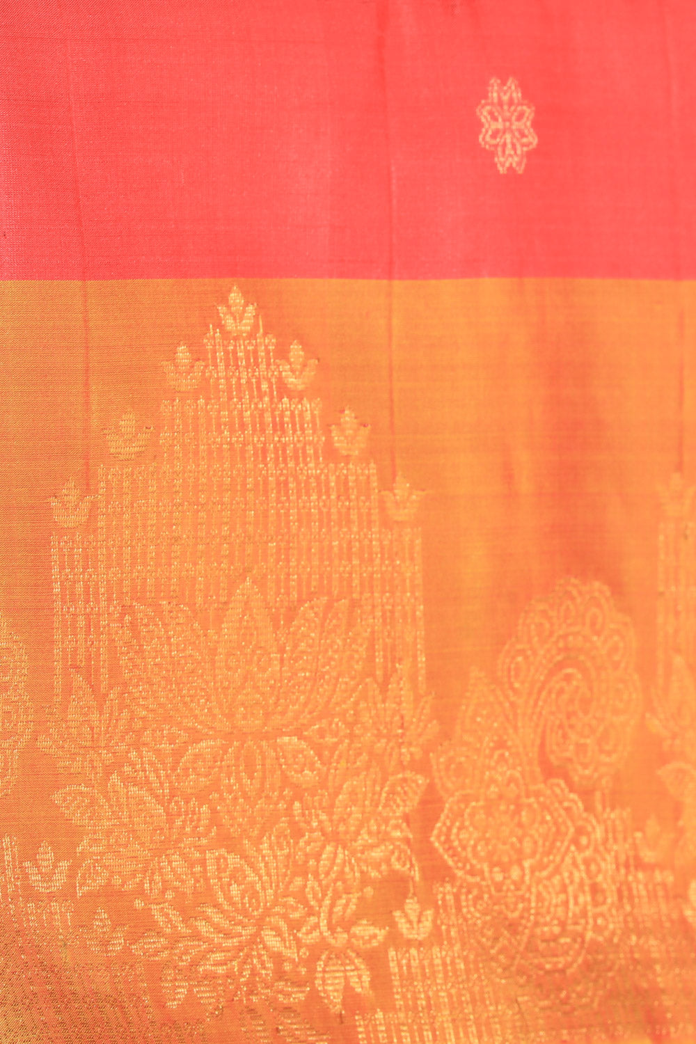 Image of South Silk Fuchsia-Pink Saree