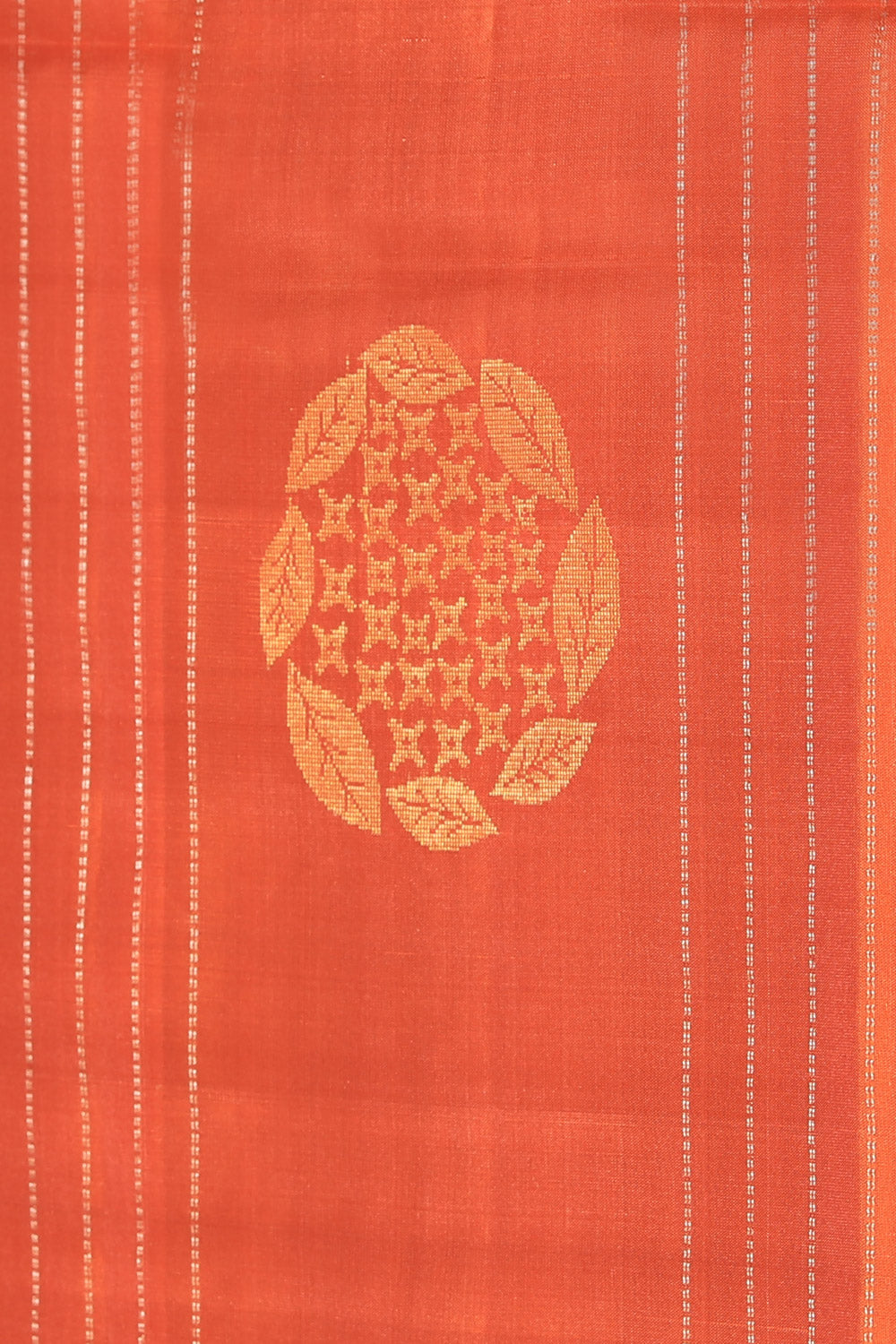 Collection of South Silk Coral-Peach Saree in a gallery layout