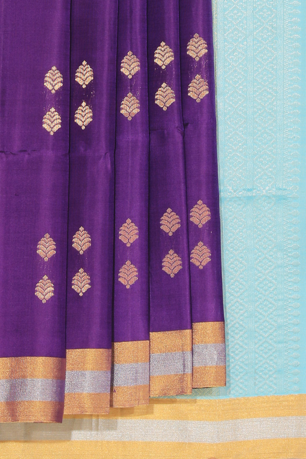 Collection of South Silk Purple Saree in a gallery layout