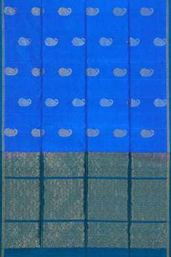 Collection of South Silk Blue Saree in a gallery layout