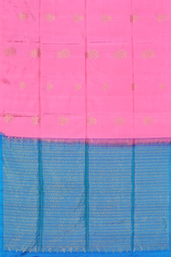 Collection of South Silk Pink Saree in a gallery layout