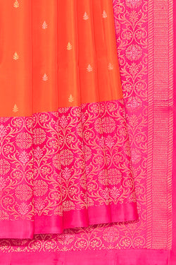 Collection of South Silk Orange Saree in a gallery layout