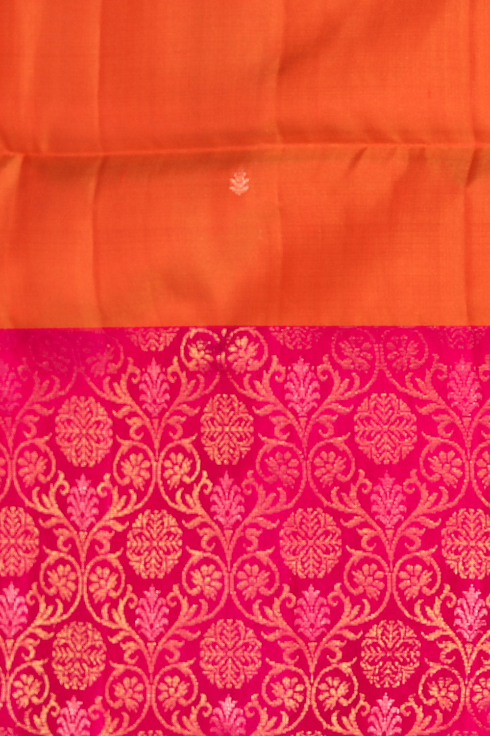 Collection of South Silk Orange Saree in a gallery layout