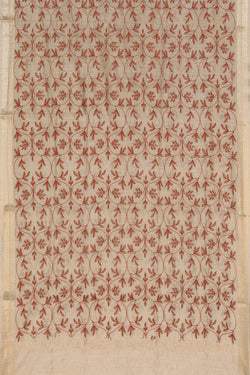 Image of Tussar Silk Off-White Dupatta