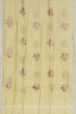 Image of Linen Lime-Yellow Dupatta