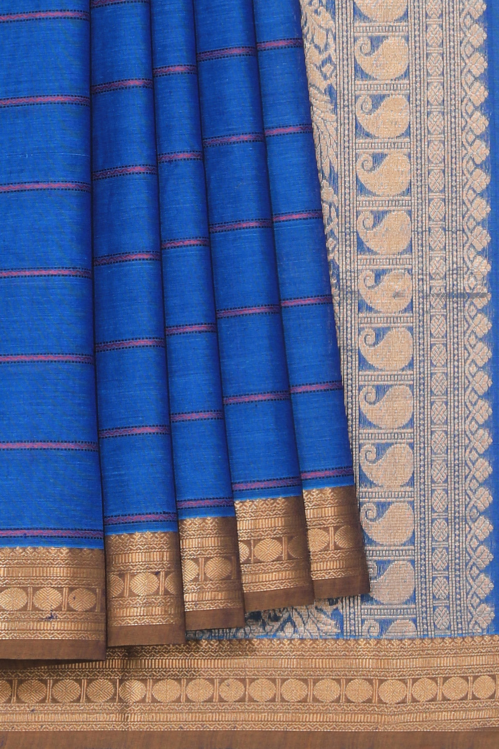 Collection of South Cotton Blue Saree in a gallery layout